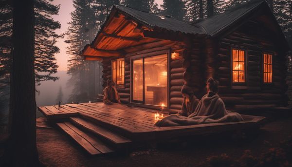Vivez un week-end romantique dans une cabane avec spa